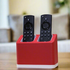 Custom Dual Slot Remote Holder - 3D Printed TV Remote Caddy - Home & Office Organization