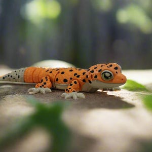 3D Printed Articulated Leopard Gecko • Flexible Print‑in‑Place Reptile Toy • Sensory Desk Pet & Fidget Gift