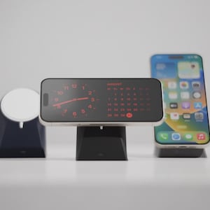 iPhone MagSafe Dock – Sleek Plastic 3D‑Printed Stand for Vertical & Horizontal Charging