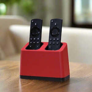 Custom Dual Slot Remote Holder - 3D Printed TV Remote Caddy - Home & Office Organization