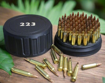 223 Ammo Case – 55 Round 223 Ammo Holder, Stackable Rifle Ammo Box, Compact Range Storage, AR Ammo Organizer