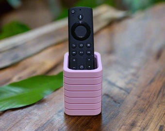 3D Printed Remote Holder – TV Remote Organizer, Roku & Fire Stick Caddy, Minimalist Desk, Nightstand Storage, Single Remote Stand