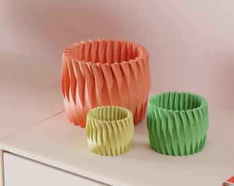 Modern Planter – 3D Printed Indoor Plant Pot, Custom Color Options