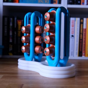 Modern double Coffee Pod Holder – Custom Color Organizer for Nespresso Pods – 3D Printed Countertop Storage
