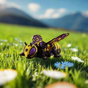 3D Printed Articulated Cyber Bee – Futuristic Robotic Fidget Toy, Unique Desk Decor, Gift for Tech Enthusiasts