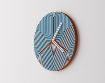 Modern Geometric 3D-Printed Wall Clock • Custom Color Options • Minimalist Home Decor