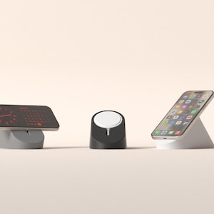 Sleek iPhone MagSafe Charging Dock – 3D‑Printed Minimalist Stand (Vertical & Horizontal)