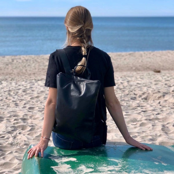 Backpack Purse, Womens Backpack, Minimalist Backpack, Small Black Backpack, Convertible Backpack