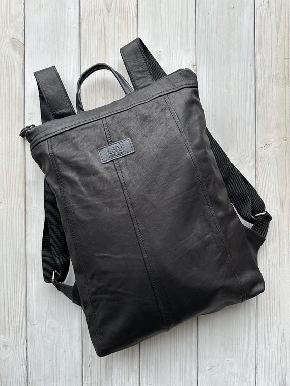 Genuine Leather Backpack 15 display picture 1