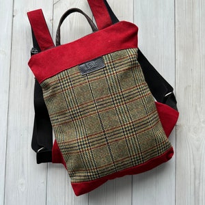 Upcycled Rucksack, Recycling Leder Tasche, Reisetasche, Steampunk Rucksack, Zero Waste Bag, Leder Schulter Rucksack, Geschenk