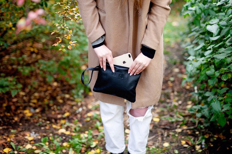 Casual Minimalist Black Leather Backpack image 6