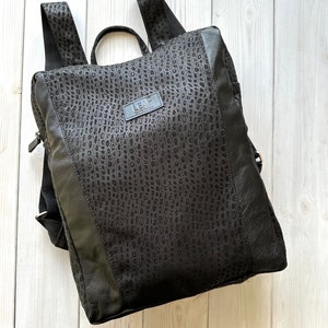 Large Backpack Made From Upcycled Leather