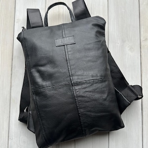 Small Backpack, Leather Backpack, Backpack, Women Backpack, Upcycled Backpack, Recycled Leather Backpack,