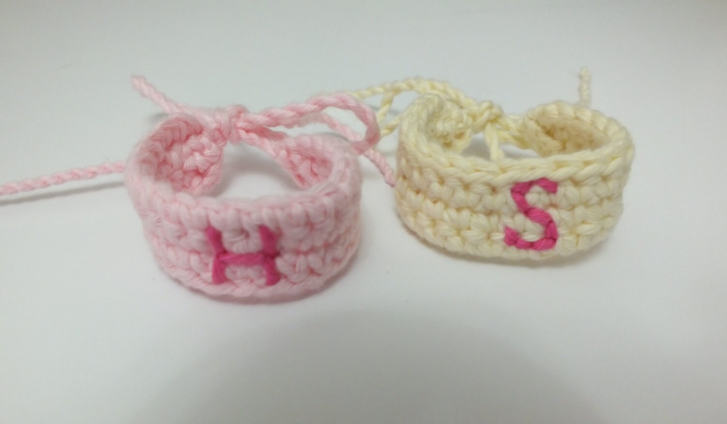 Twin ID Bracelets With Initial baby Hospital Id Names Etsy