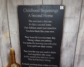 A second home, Daycare provider, Thank You, Kids, A Mother 39 s Thank You, Family, Primitive Sign, Wood Sign, Daycare Sign, Childcare,