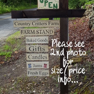 Personalized Farm Stand Sign: Interchangeable Wood Business Sign
