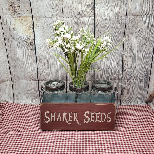 Shaker Seeds, Shaker Furniture, Gardening Signs, Primitive Signs, Wood Signs, Home Decor, Country Sign, Rustic Sign