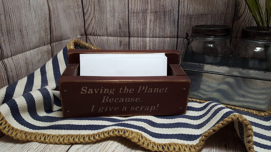 Primitive Wood Scrap Paper Box: Funny Office Decor - Etsy