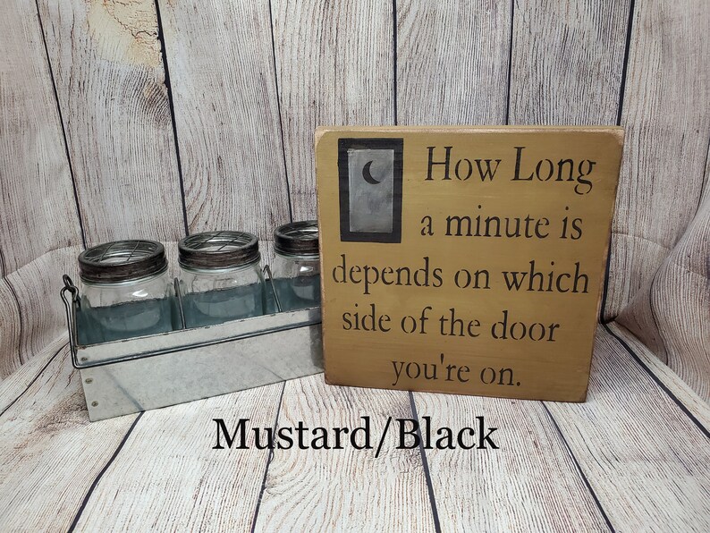 Moon Primitive Sign Bathroom Door Funny Sign Bathroom Sign Outhouse Country Sign How long a minute is Wood Sign Toilet Rustic Sign