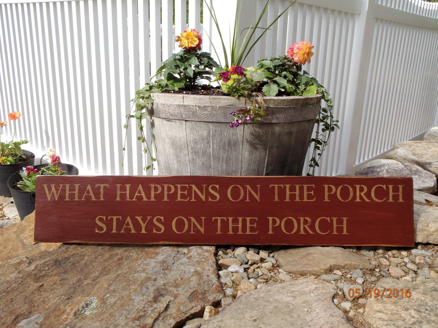 Porch Sign What Happens On The Porch Stays On The Porch Etsy