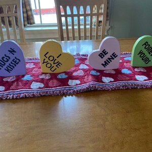 Valentines Gift, Conversation Hearts, Sweet Hearts, love, Country Sign, Valentines day, Valentines Decoration, Kids Room, Candy Heart Blocks