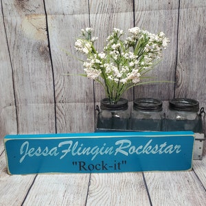 Custom Horse Stall Sign: Distressed Wood Name Plate