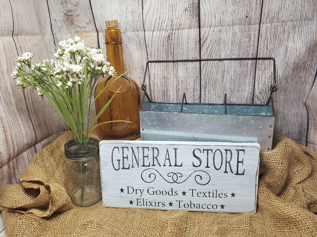 General Store Vintage Sign Primitive Sign Wood Sign Dry Etsy UK