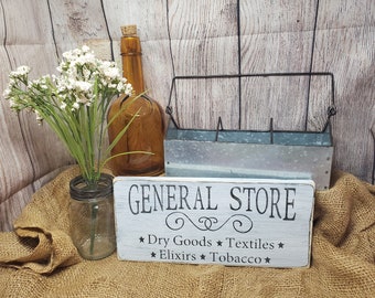 Vintage General Store Sign: Rustic Farmhouse Decor