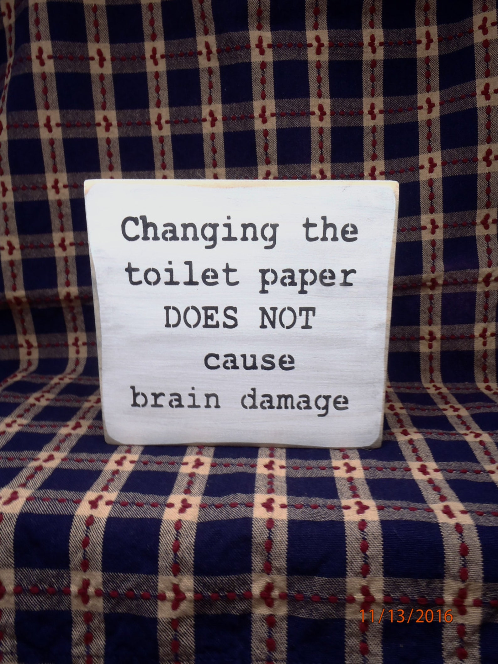 Changing the Toilet Paper Bathroom Sign Primitive Sign - Etsy