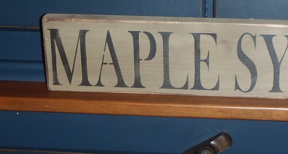 Primitive Sign Maple Syrup Funny Wood Sign - 6x16 Inch Rustic Office Decor, Home Shelf Plaque With Jute Rope For Hanging - View #3