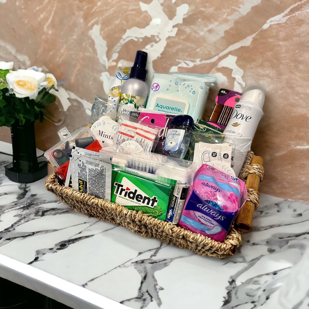 Bathroom Bundle, Wedding Bathroom Basket, Toiletries Basket for Events ...