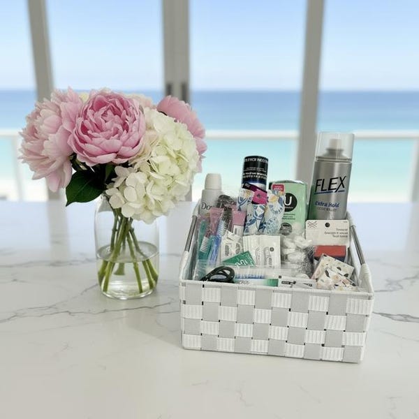 Wedding Bathroom Basket, Toiletries Basket for Events, Bridal Bathroom Basket, Wedding Essential Kit, Bathroom Amenities Basket, Party Kit