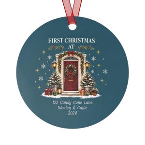 Personalized New Home Ornament, First Christmas in New Home, Custom Address & Names, Home ornament, Housewarming Gift image 4