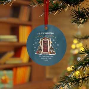 Personalized New Home Ornament, First Christmas in New Home, Custom Address & Names, Home ornament, Housewarming Gift image 6