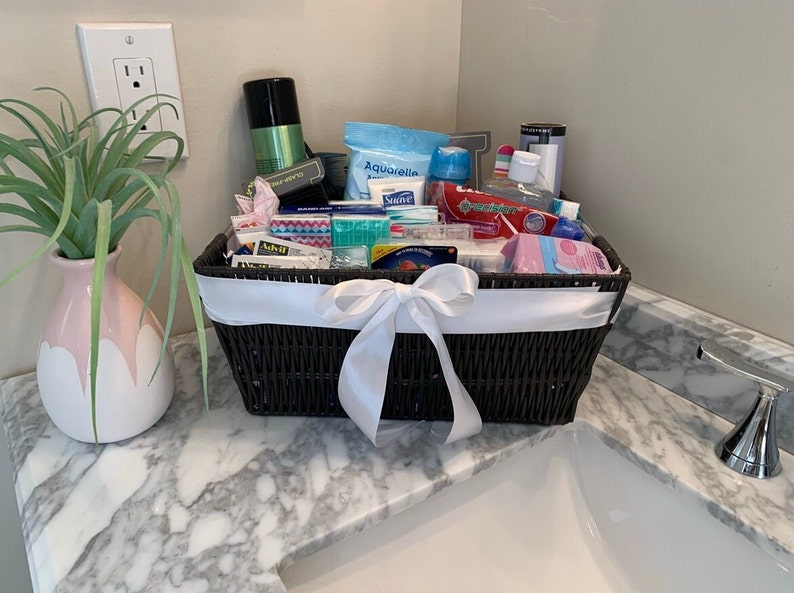 Bathroom Bundle Wedding Bathroom Basket Toiletries Basket - Etsy