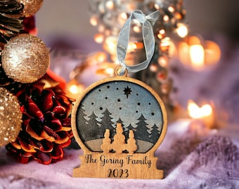 Snowman Family ornament, Personalized ornament, family ornament, Christmas family ornamen