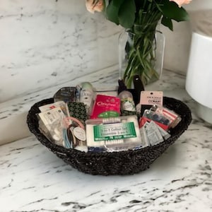 Sea Grass Bathroom Bundle, Wedding Bathroom Basket, Toiletries Basket for Events, Bridal Bathroom Basket, Wedding Emergency Kit, Bat Mitzvah