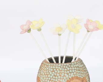 Keramik Blumen Dekor | Handgemachte Frühlingsblumen Geschenk
