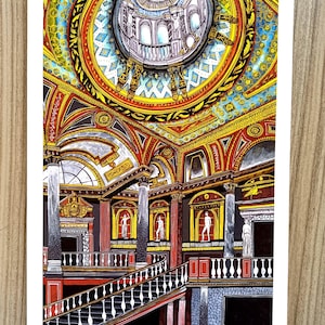 Museo Fitzwilliam, Cambridge // Tarjeta de felicitación // Impresión digital // Ilustración de Charlotte Orr // Tarjeta A5
