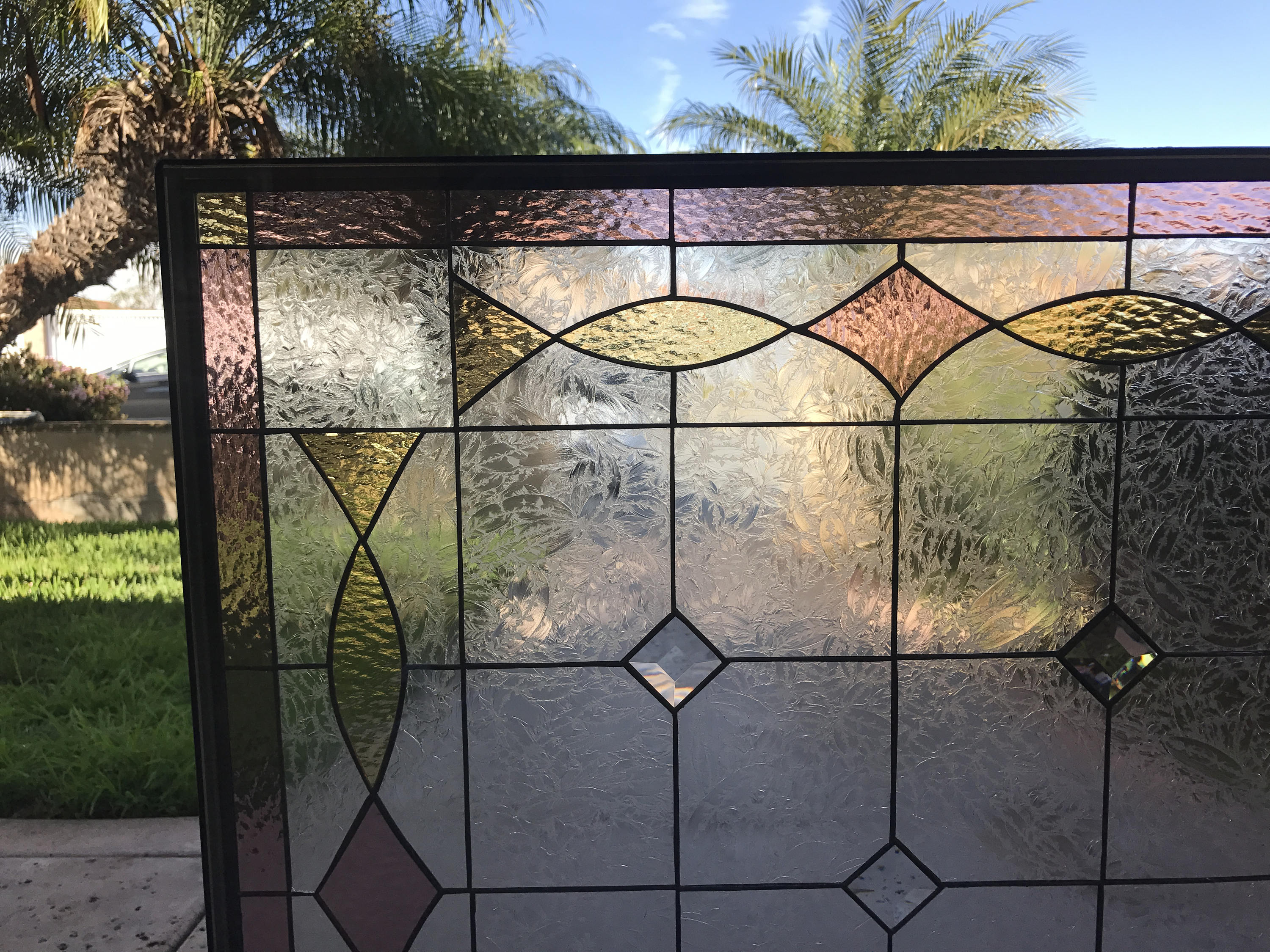 Classic Leaded Stained Glass Window Panel Insert Hangings Etsy New