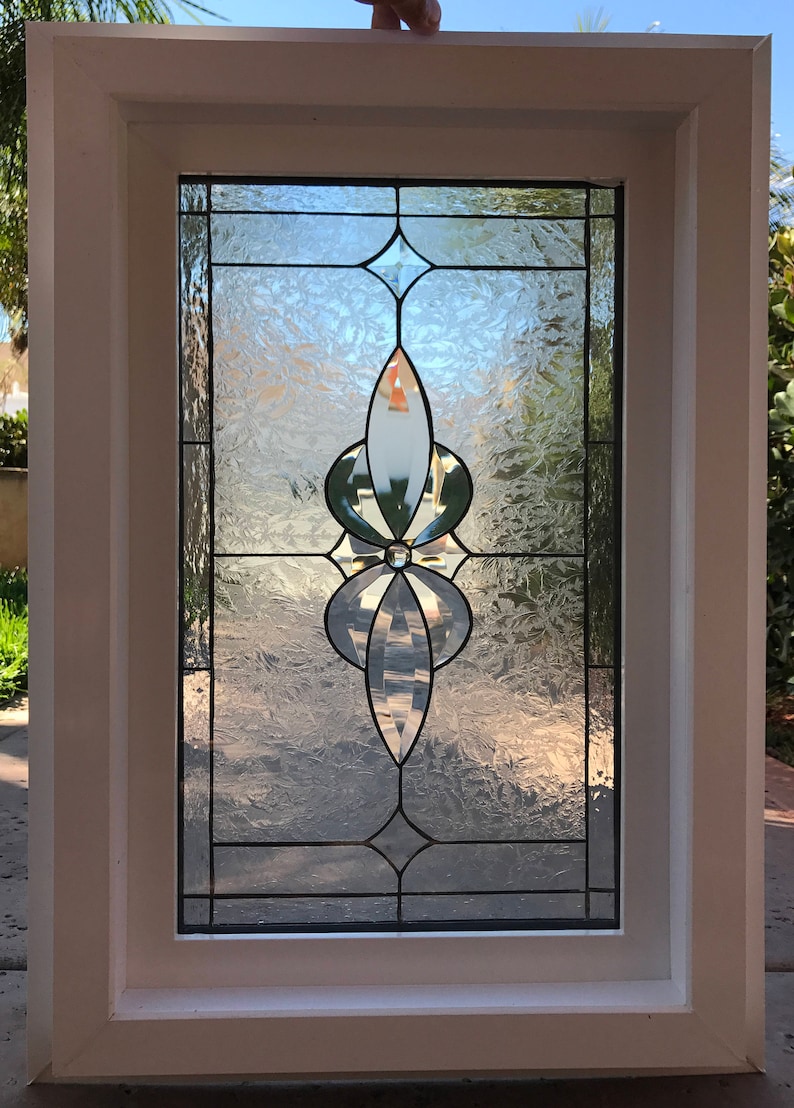 Vinyl Framed and Insulated Stained Glass Window Pasadena Etsy