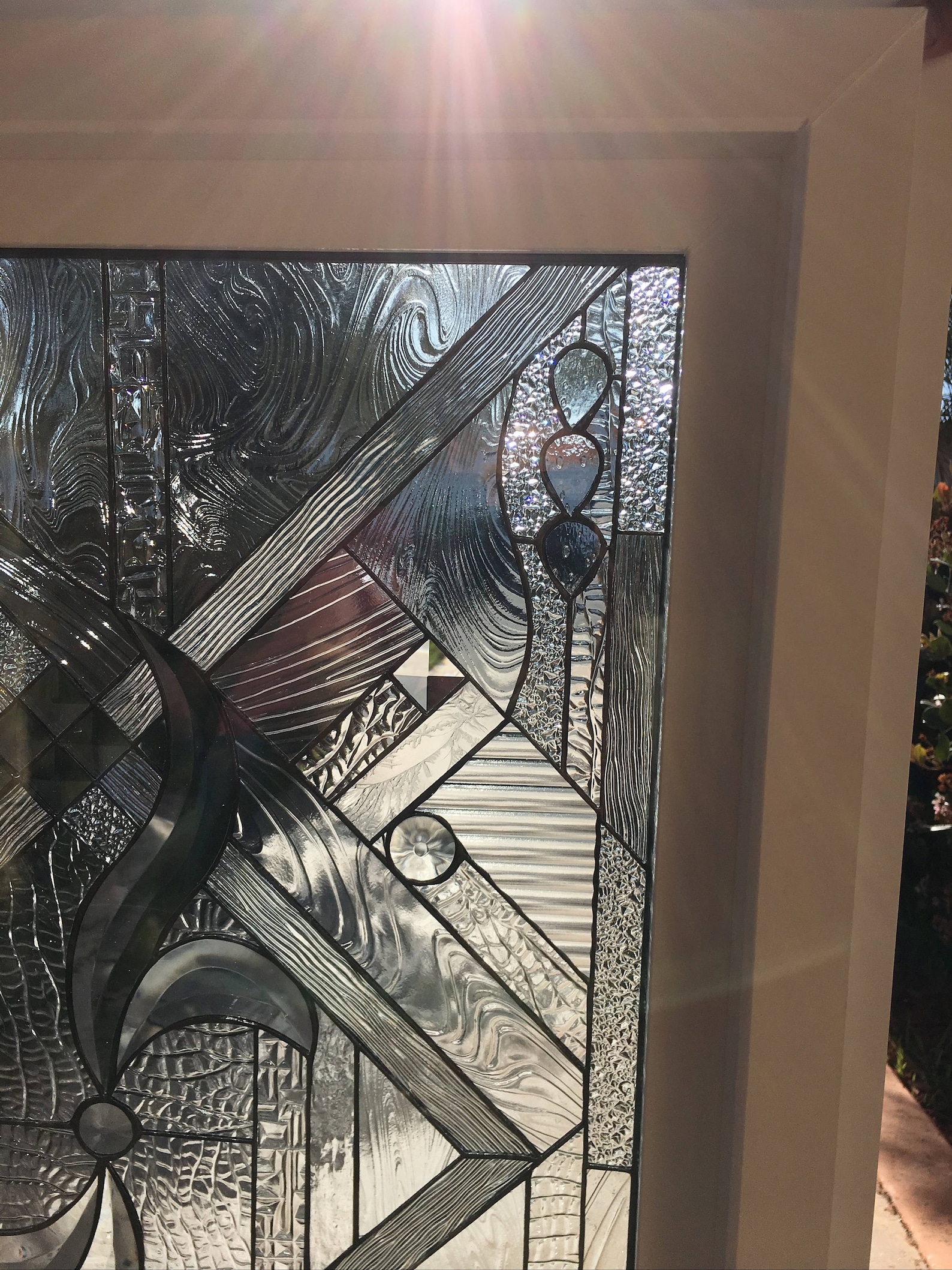 Stained Glass Frame Window Beveled Glass Window Oakland Etsy