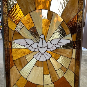 The Holy Dove design inspired for St. Peter's Basilica in Vatican City Stained Glass Window image 1