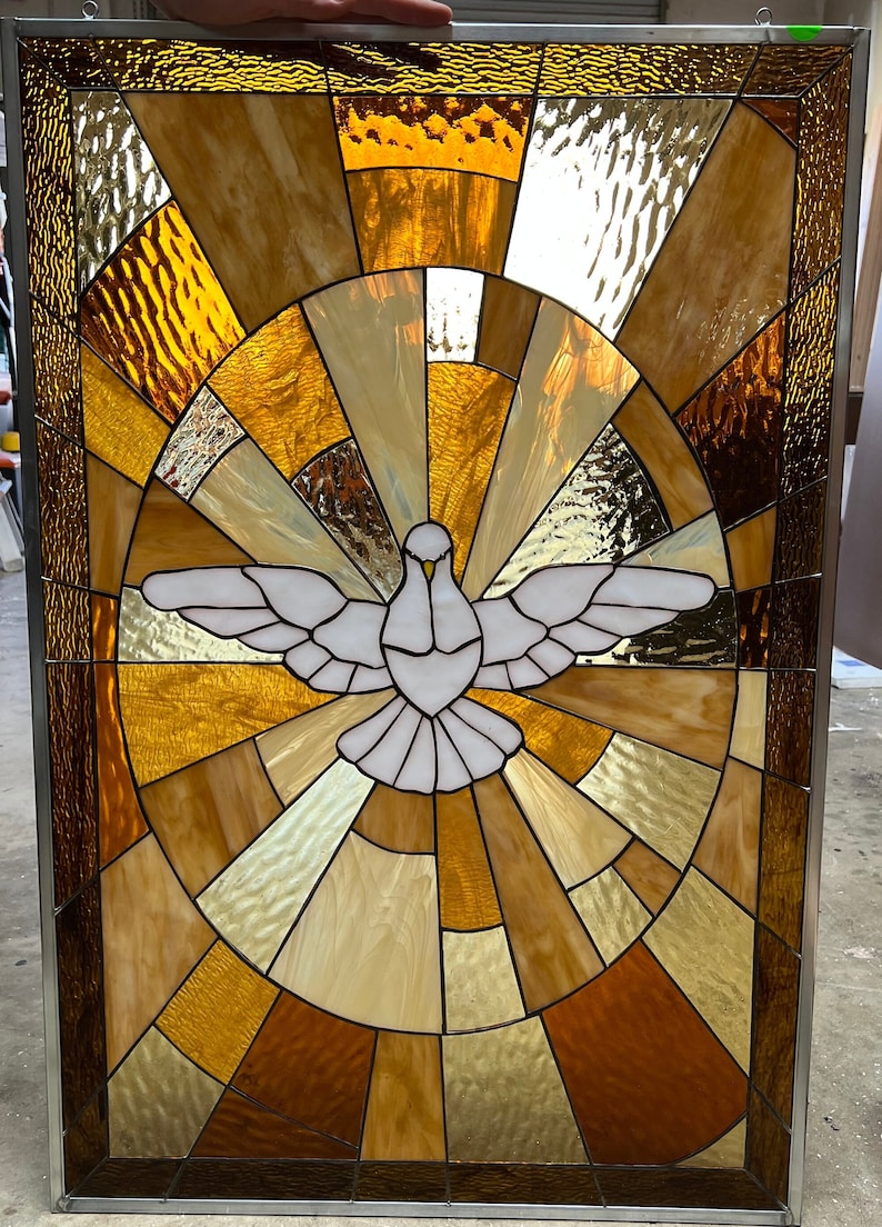 The Holy Dove design inspired for St. Peter's Basilica in Vatican City Stained Glass Window image 1