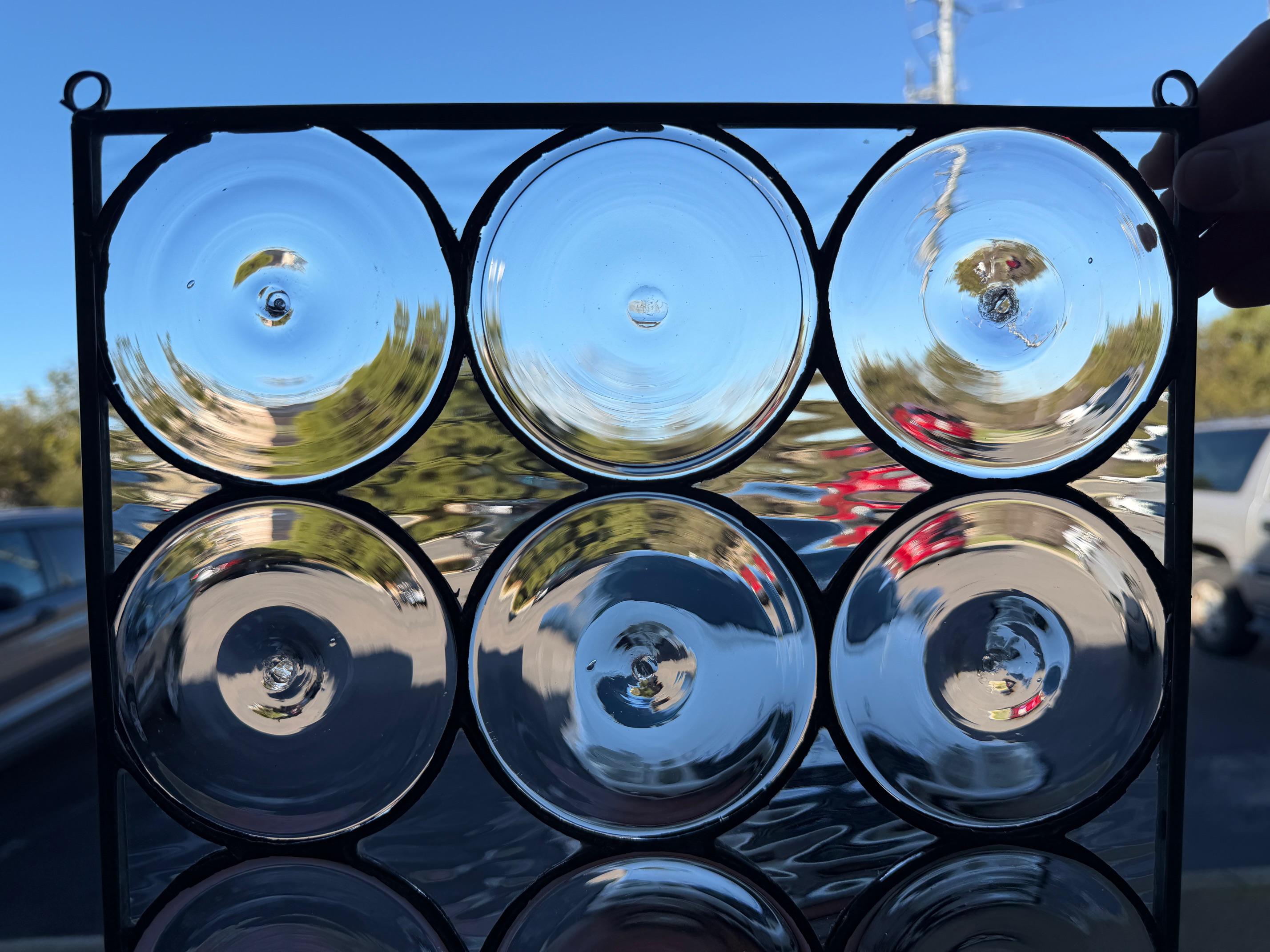 Clear Rondels Roundels Bottle Bottom Hand Spun Leaded Glass Window ...