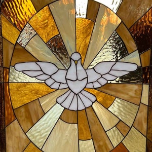 The Holy Dove design inspired for St. Peter's Basilica in Vatican City Stained Glass Window image 2