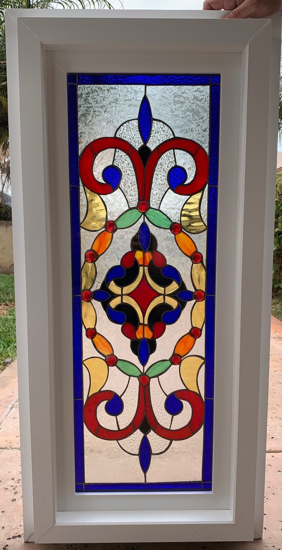 Victorian Stained Glass Window Insulated In Tempered Glass Etsy Hong Kong