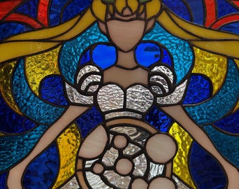 Custom Sailor Moon Stained Glass | Round Anime Window Panel
