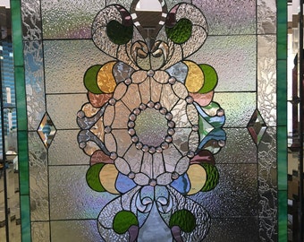 Classic Teardrop Jewels Stained Glass Window Panel - Sierra