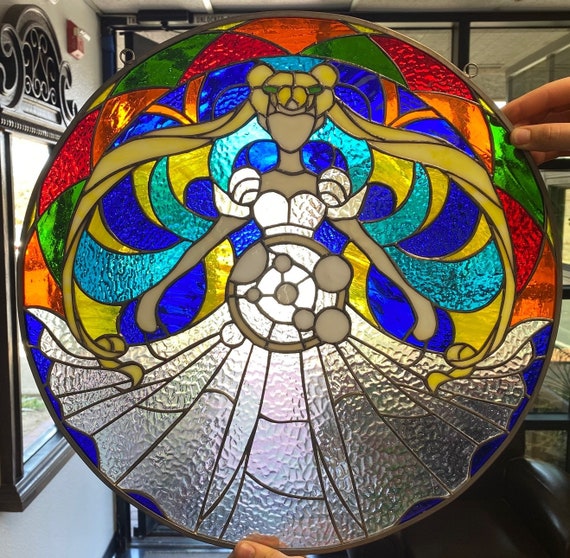 Awesome Sailor Moon Stained Glass Window Panel Hangings